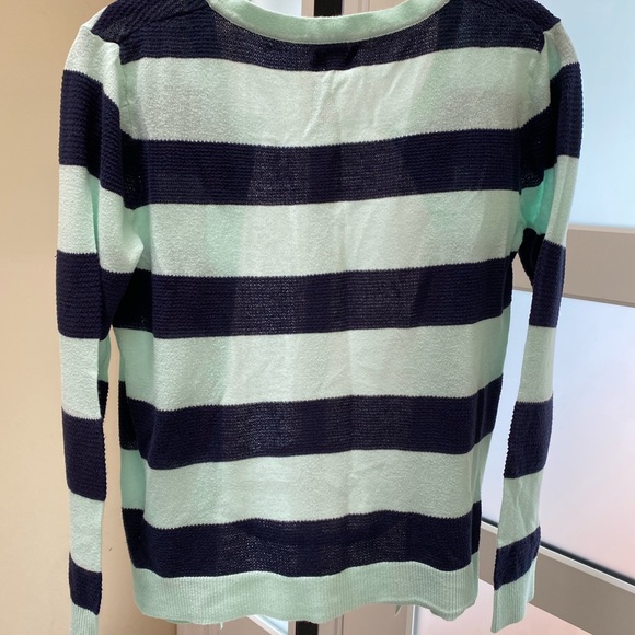 Striped, Button-Up Blue/Green Merona Cardigan Size Small - Picture 3 of 5